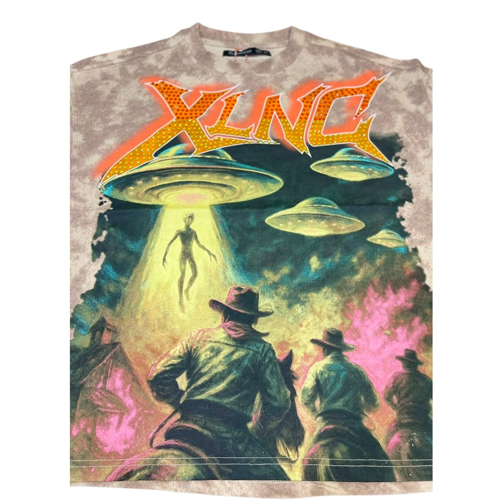 Men "Exellence" Tee W/ Sparkles + Rhine stone