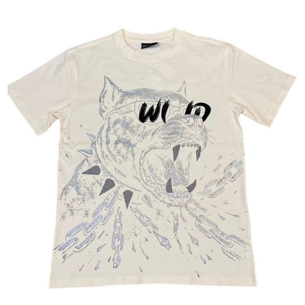Men "Wild" PitBull W/Rhine Stone