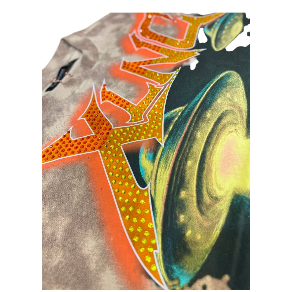 Men "Exellence" Tee W/ Sparkles + Rhine stone