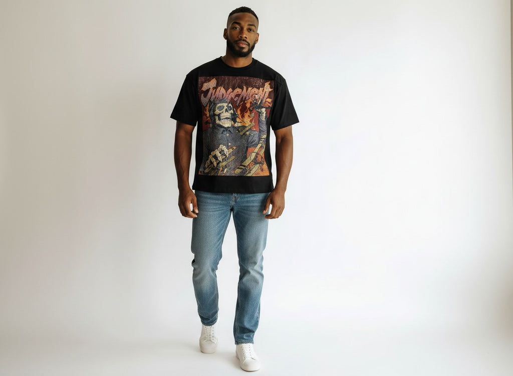 Judgement Black french terry t shirt