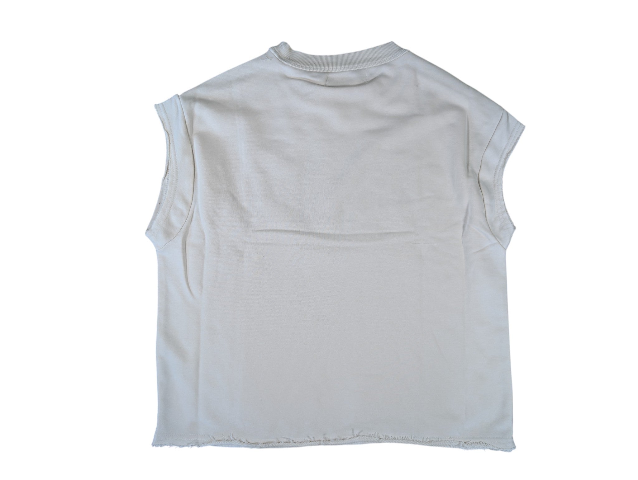 Bone Ash saint muscle sleeveless crop french terry  t shirt