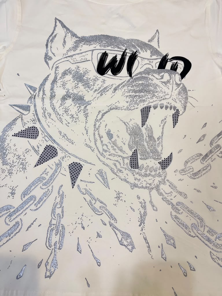 Men "Wild" PitBull W/Rhine Stone