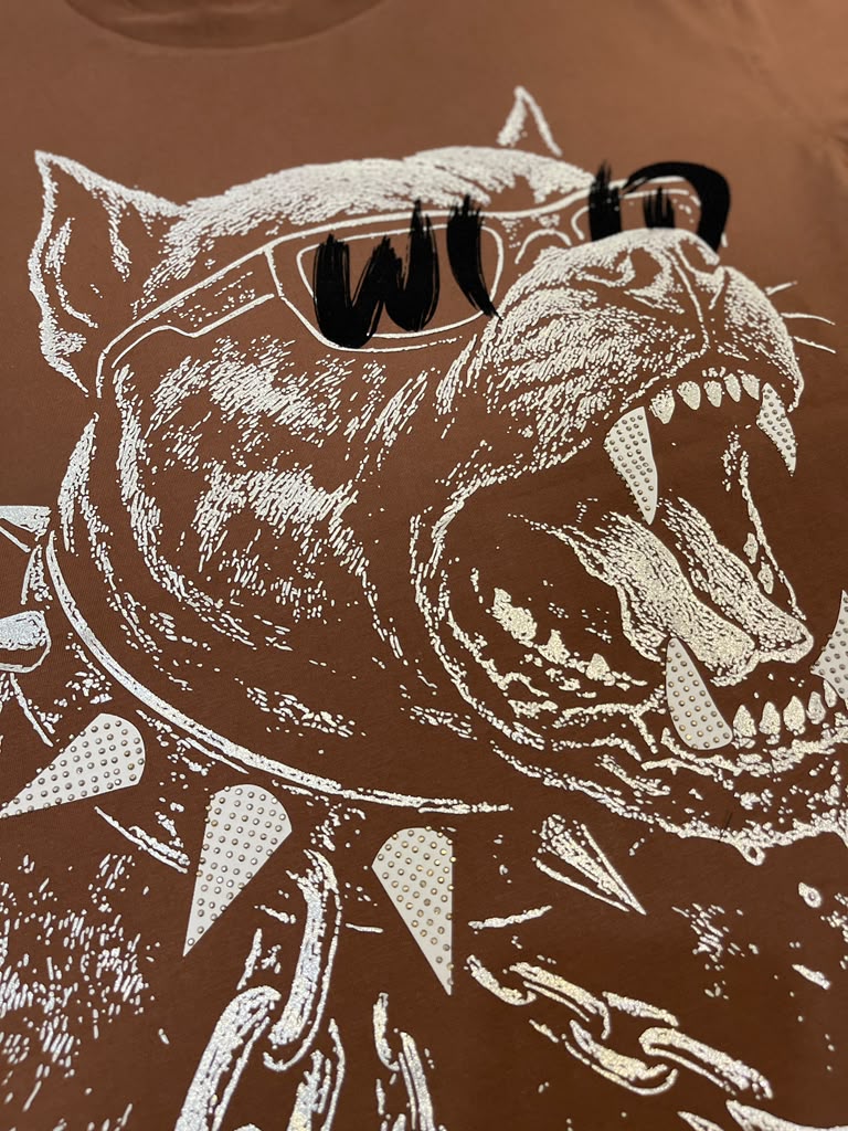 Men "Wild" PitBull W/Rhine Stone