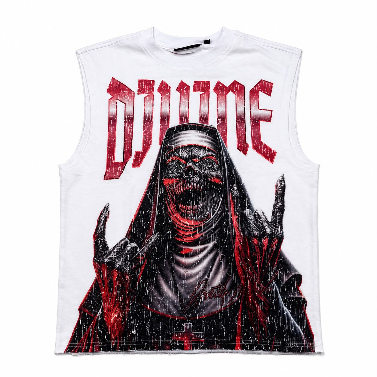 Men Over Sized Divine "Betrayed" Graphic Tee – Sleeveless Heavyweight Streetwear Tank Top