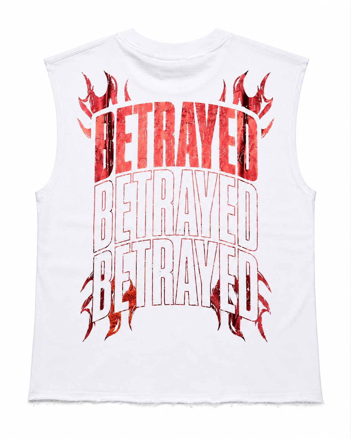 Men Over Sized Divine "Betrayed" Graphic Tee – Sleeveless Heavyweight Streetwear Tank Top
