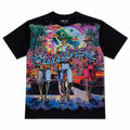 Men "Cosmic Paradise" Graphic Tee Regular Fit– Black Y2K Cyberpunk Skeleton Streetwear Heavy Weight T-shirt