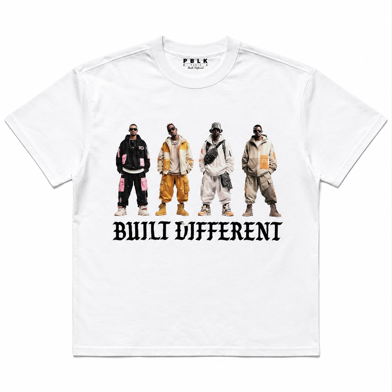 Men "Built Different" Graphic Tee – Heavyweight Washed Streetwear T-Shirt